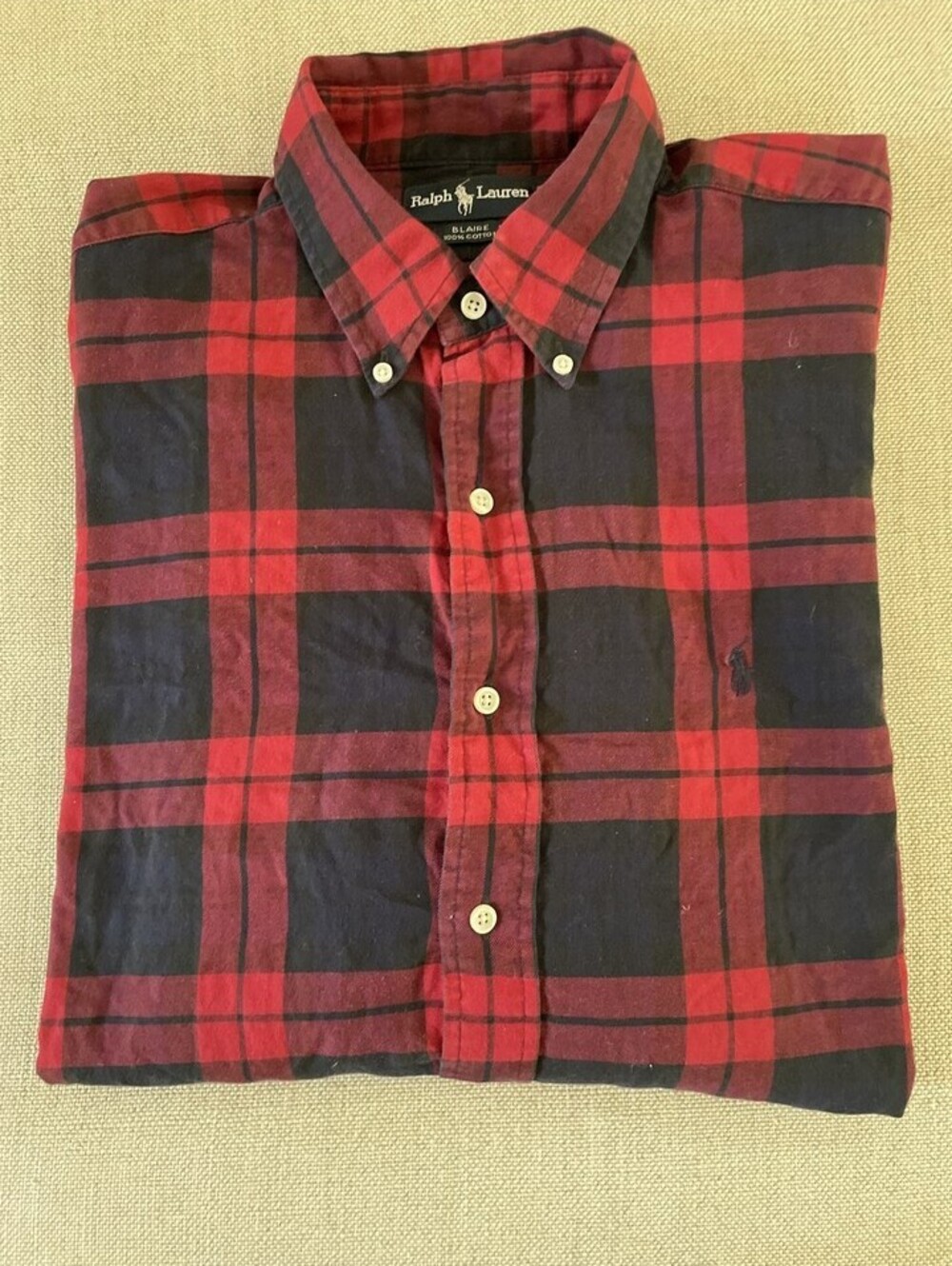 Polo Ralph Lauren Blaire Long Sleeve Button Down Red Check L